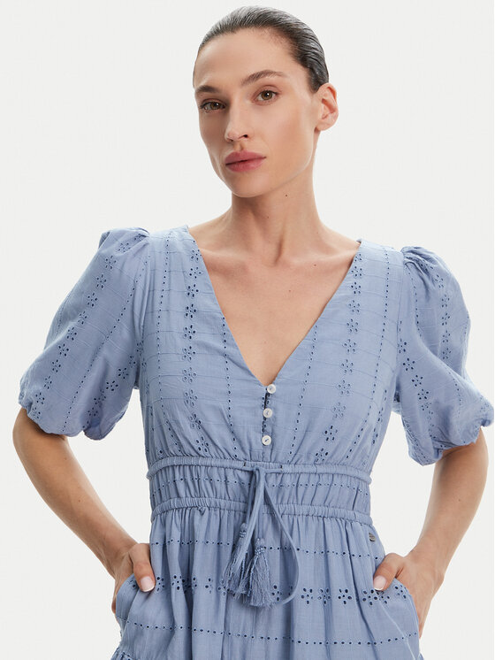 Pepe Jeans Pepe Jeans Letní šaty Day PL953694 Světle modrá Regular Fit