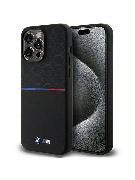 Etui na telefon BMW Motorsport, Czarne, Apple iPhone 15 Pro Max