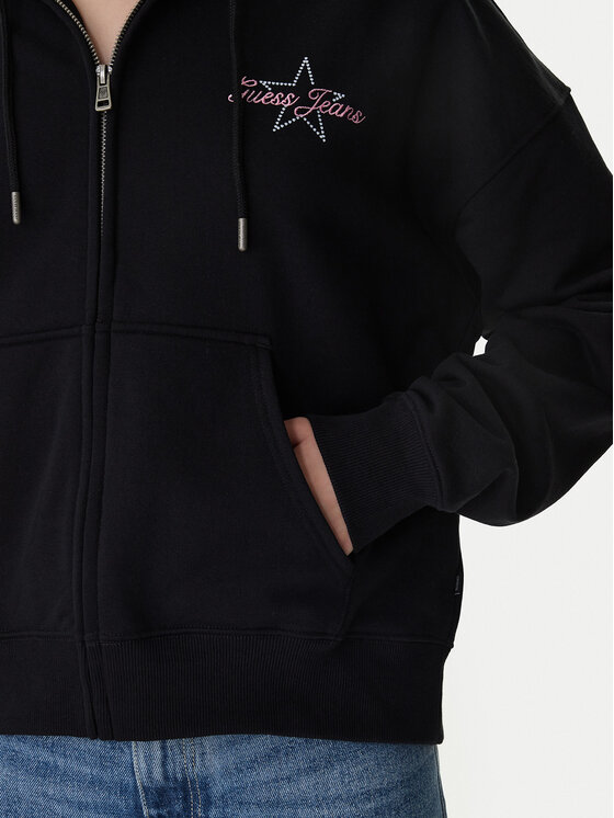 Guess Jeans Guess Jeans Світшот W6RQ06 K68I4 Чорний Oversize