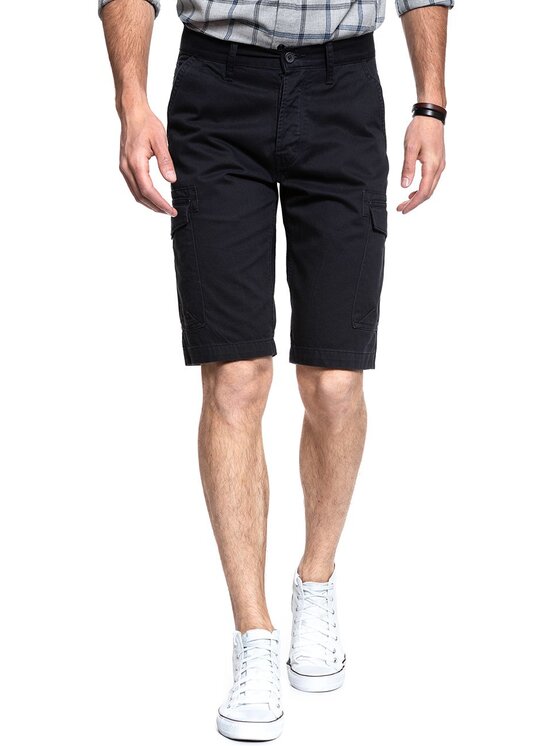 Wrangler Wrangler Szorty jeansowe CARGO SHORTS Niebieski Regular Fit