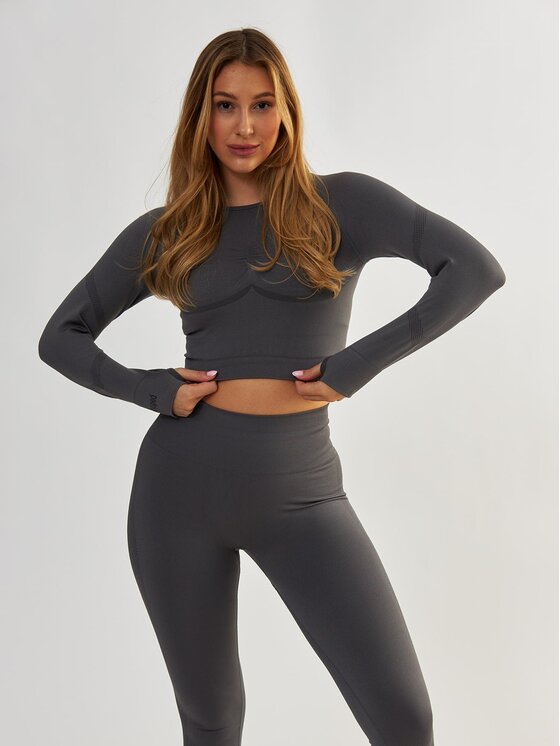 Longsleeve, rozmiar XS, Szary, Sportowy Power Up!