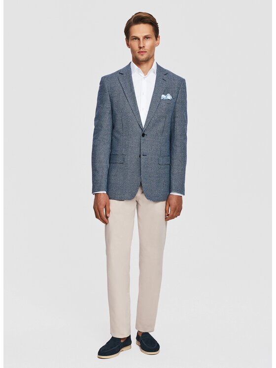 Pako Lorente Pako Lorente Marynarka P26SF-3X-027 Niebieski Slim Fit