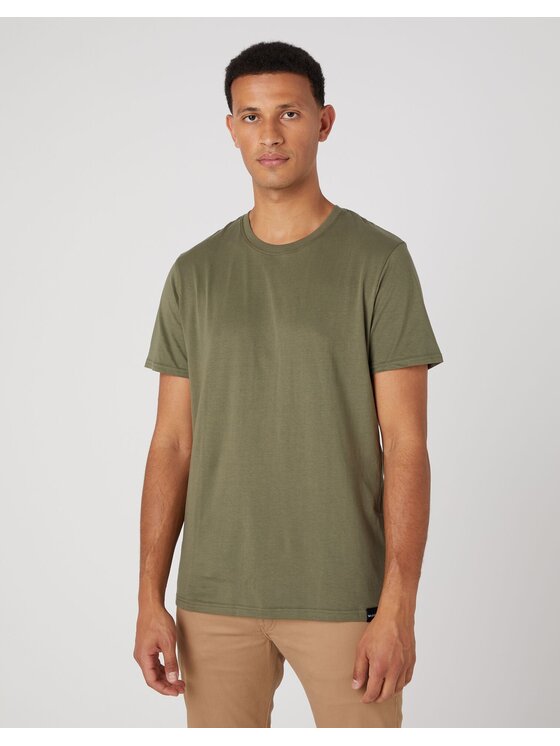 Wrangler Wrangler T-Shirt 2 PACK TEE Zielony Regular Fit