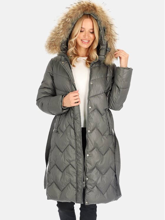 Perso Perso Dámská bunda BLH241011FXR Šedá Regular Fit