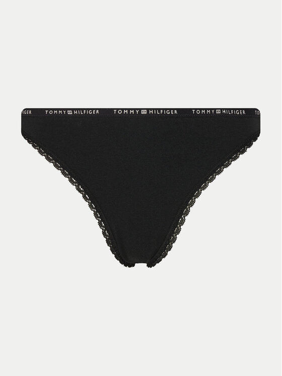 Tommy Hilfiger Tommy Hilfiger Komplekti kuulub 3 paari stringe UW0UW05954 Must