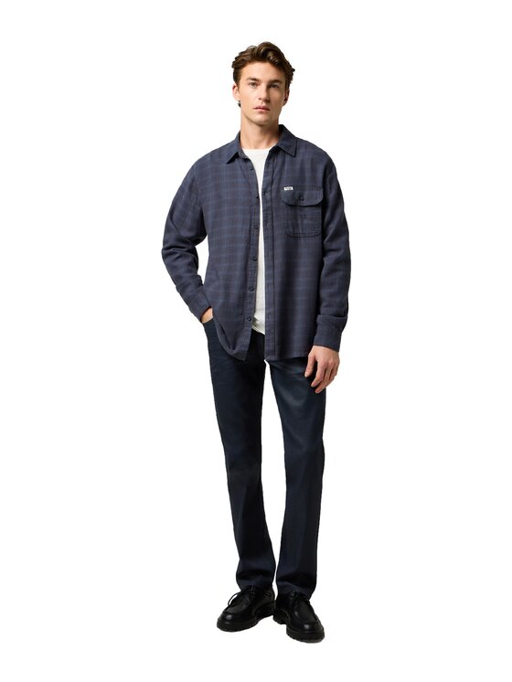 Wrangler Wrangler Koszula 112371523 Granatowy Regular Fit
