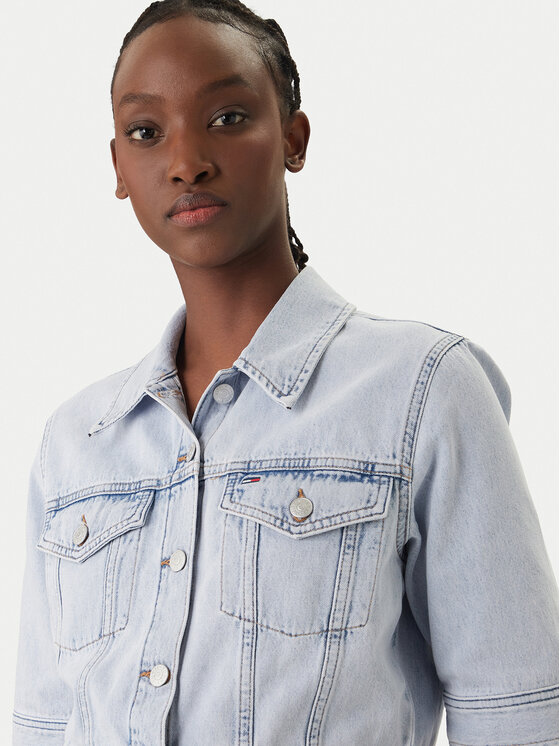 Tommy Jeans Tommy Jeans Jeansová bunda DW0DW22388 Světle modrá Regular Fit