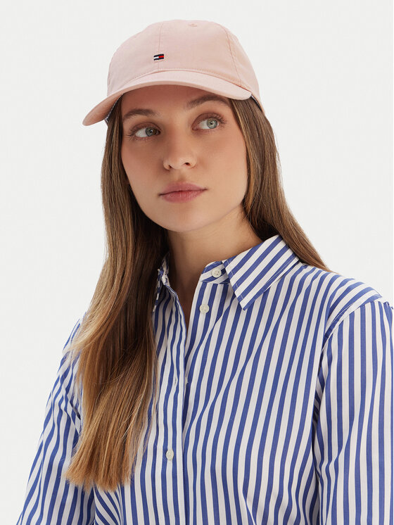 Tommy Hilfiger Tommy Hilfiger Kapa s šiltom Essential Flag Soft Cap AW0AW17632 Roza