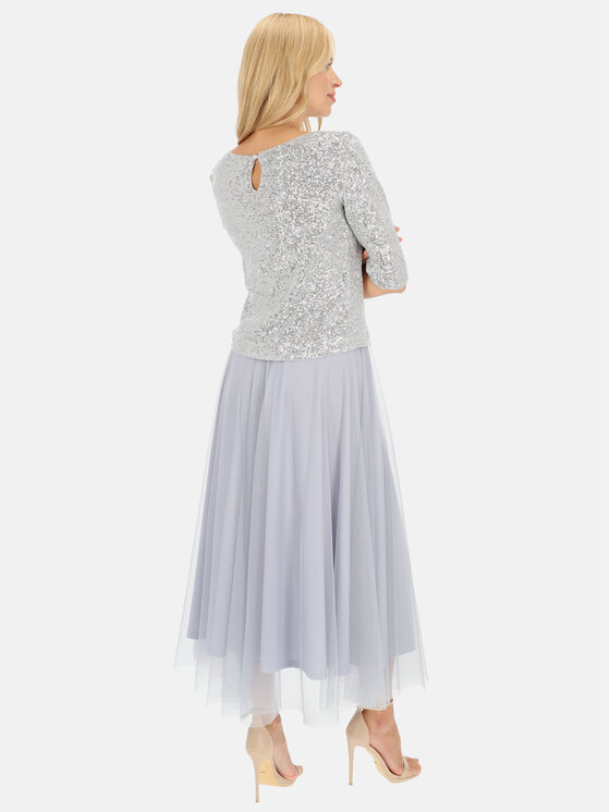 L’AF L’AF Bluzka Sonia Srebrny Regular Fit