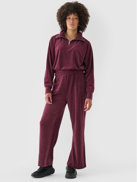 4F 4F Bluza 4FRAW24TSWSF2054-60S Czerwony Oversize