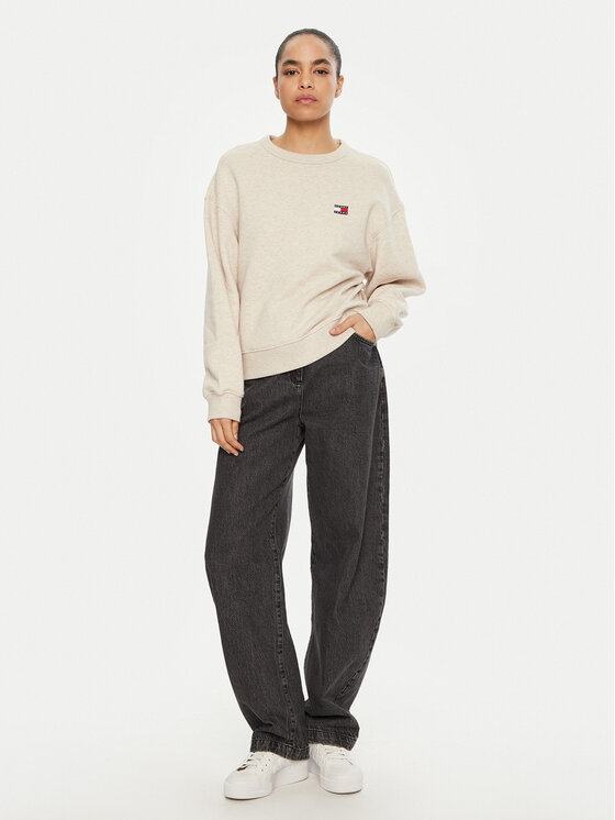 Tommy Jeans Tommy Jeans Majica dugih rukava DW0DW19408 Bež Boxy Fit