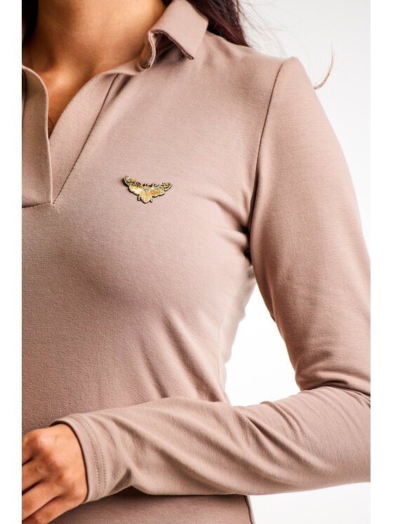Awama Awama Vestito da giorno A605 Marrone Basic Fit