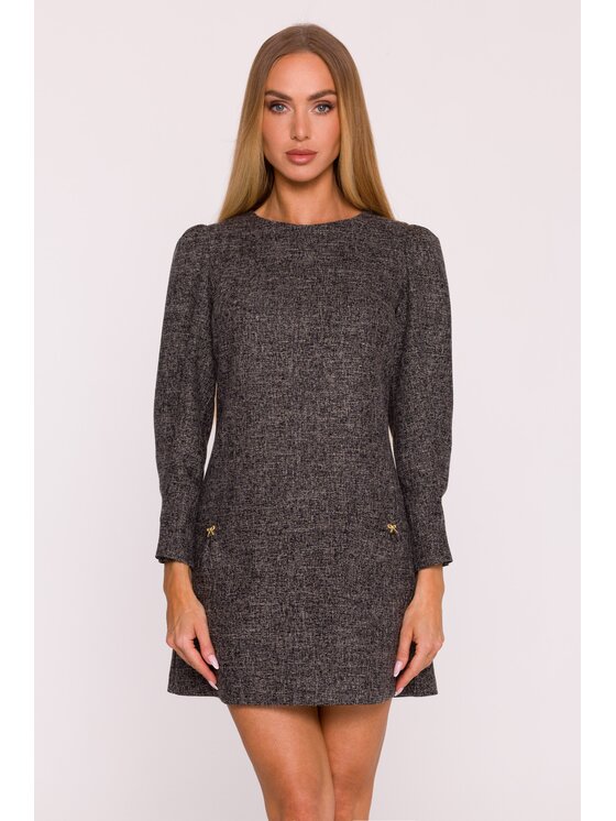 Made of Emotion Made of Emotion Sukienka wieczorowa M870 Czarny Modern Slim Fit