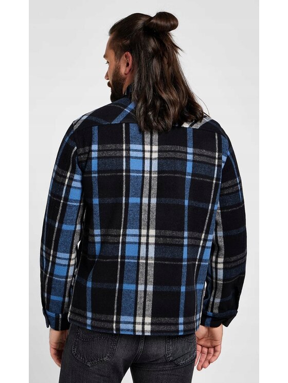 Lee Lee Koszula 100 Wool Overshirt Niebieski Overshirt Fit