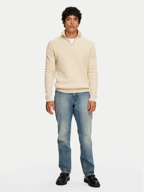 Selected Homme Selected Homme Πουλόβερ Dane 16092601 Μπεζ Regular Fit