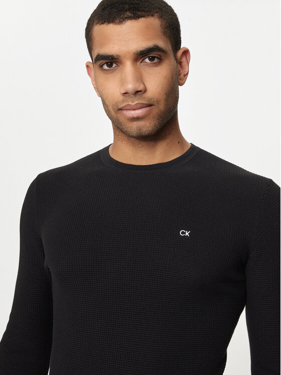 Calvin Klein Calvin Klein Sweter K10K113031 Czarny Regular Fit