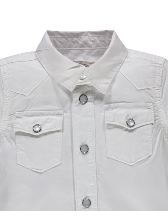 Kanz Kanz Koszula 1726903-1000 Biały Basic Fit