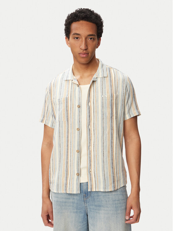 RVCA Cămașă Exotica 23A041504 Crem Regular Fit