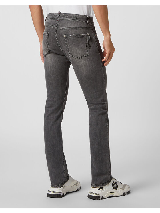 PHILIPP PLEIN PHILIPP PLEIN Jeansy 4397 Šedá Straight Fit