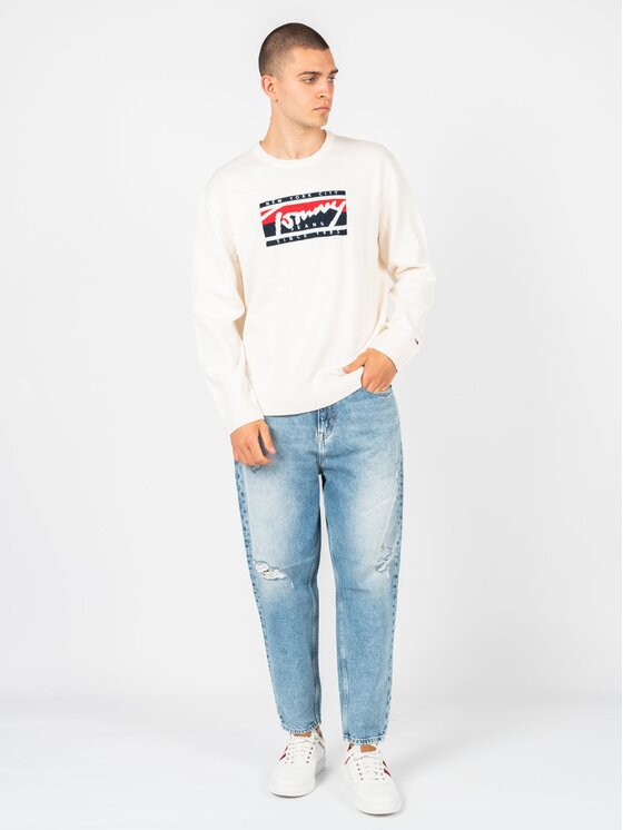Tommy Hilfiger Tommy Hilfiger Maglione DM0DM13045 Bianco Regular Fit