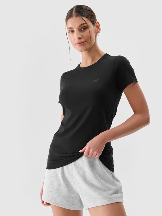 4F 4F Σετ t-shirts 3P-SS-4FWMM00TTSHF2255-20S Μαύρο Slim Fit