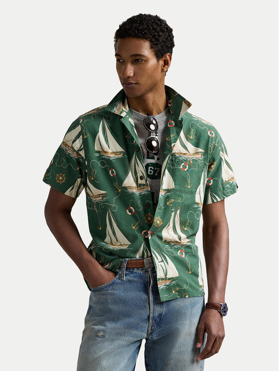 Polo Ralph Lauren Polo Ralph Lauren Cămașă 710971217001 Verde Classic Fit