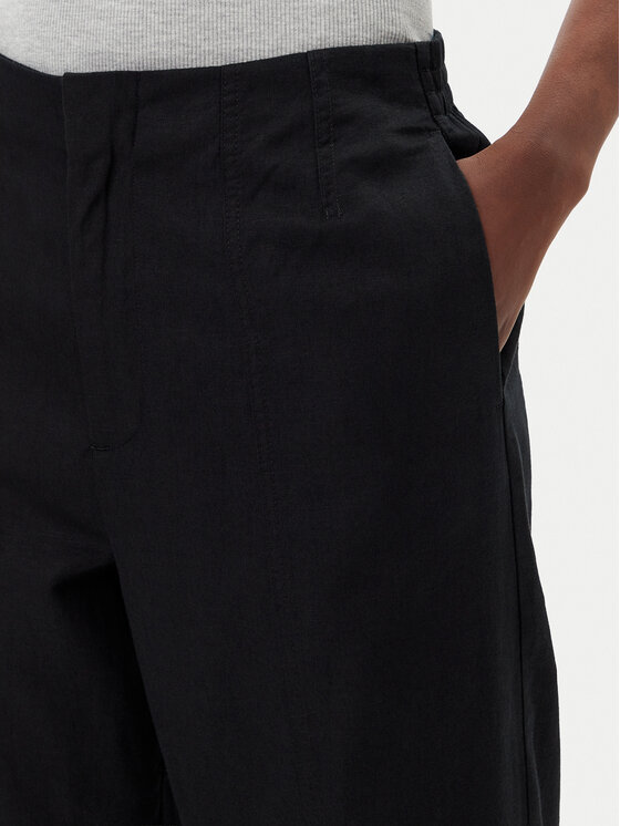 Calvin Klein Jeans Calvin Klein Jeans Kalhoty z materiálu J20J225340 Černá Relaxed Fit