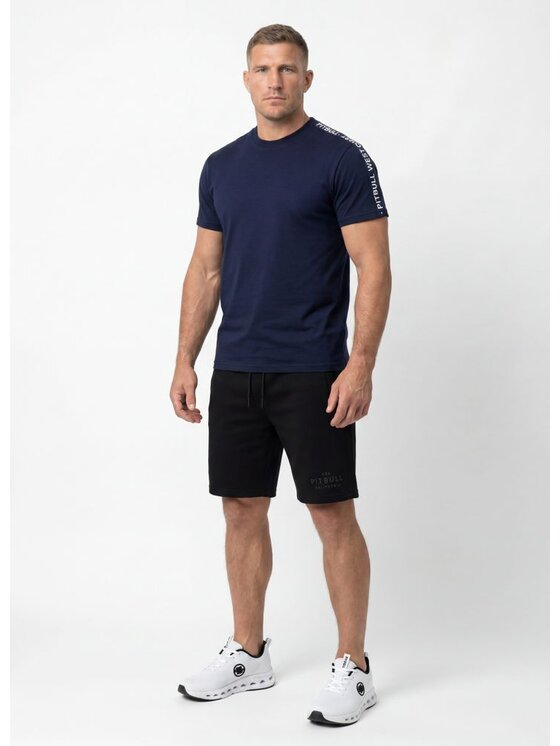 PITBULL PITBULL T-Shirt TAPE Granatowy Regular Fit