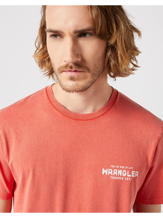 Wrangler Wrangler T-shirt GRAPHIC TEE Rosso Regular Fit