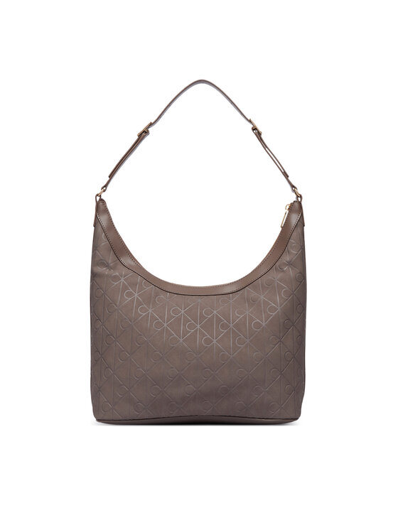 Calvin Klein Calvin Klein Borsetta Emblem Aop Sueded M Shoulder Bag LV04F3881G Beige