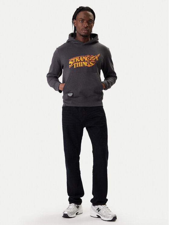 Jack & Jones Jack & Jones Pulóver Stranger Things 12291655 Szürke Relaxed Fit