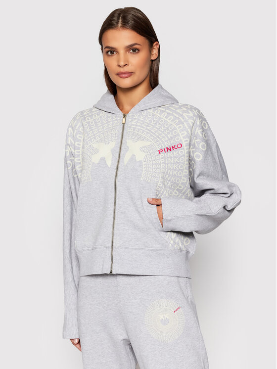 PINKO Pinko Mikina Altaguardia 1G16W1 Y7JQ Šedá Cropped Fit