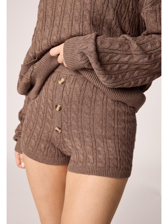 LAURELLA LAURELLA Sweter 6TU035 Brązowy Regular Fit