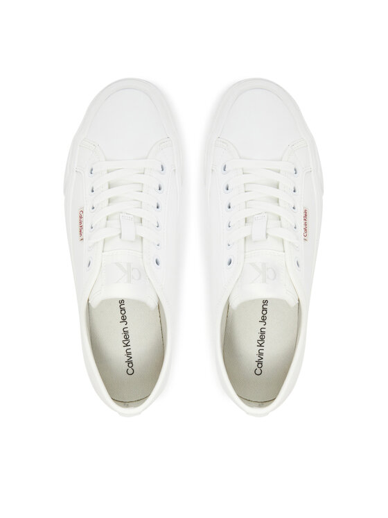 Calvin Klein Jeans Calvin Klein Jeans Sneakersy Vulc Flatform Lth YW0YW01886 Biały