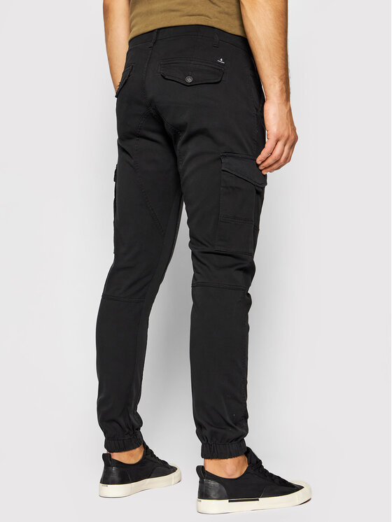 Jack & Jones Jack & Jones Spodnie materiałowe Paul 12139912 Czarny Tapered Fit