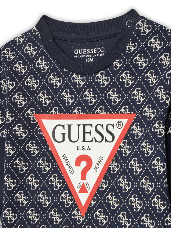 Guess Guess Majica N5YI09 K8HM4 Tamnoplava Regular Fit