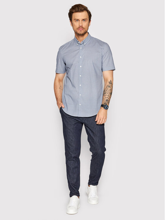Camicia C6 15402/000/0009 Blu scuro Tailored Fit