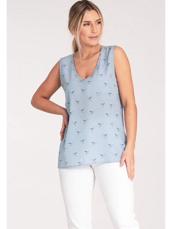 FIGL FIGL Halenka M1076 Světle modrá Regular Fit