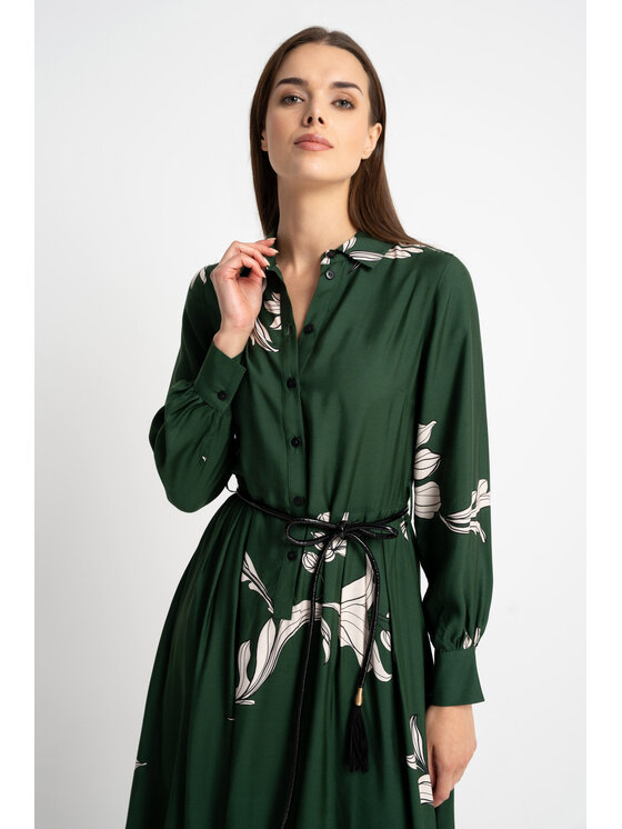 CLICK CLICK Φόρεμα καθημερινό 60-6153 Πράσινο Regular Fit