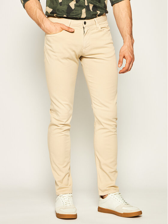 Emporio Armani Džinsai 3H1J06 1N4ZZ 0128 Smėlio Slim Fit • Modivo.lt