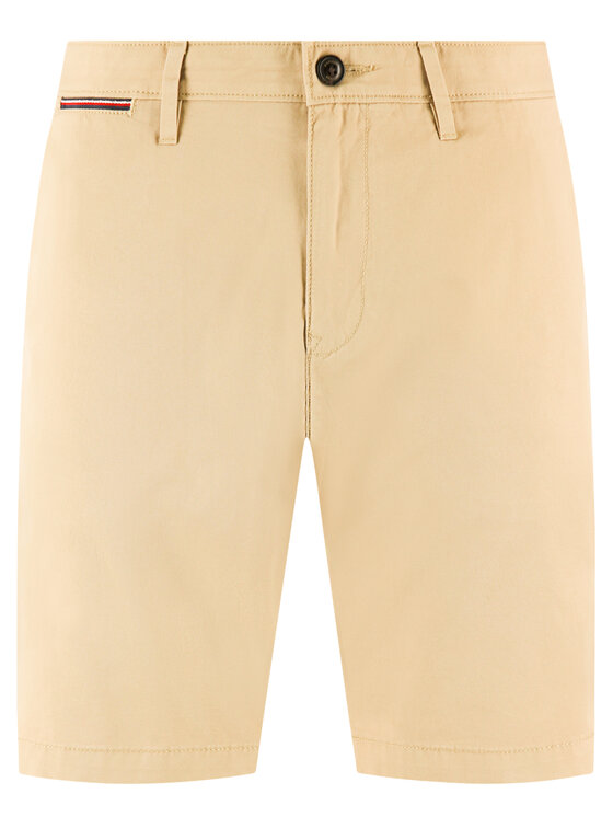 Tommy Hilfiger Tommy Hilfiger Pantalon scurți din material Brooklyn Light Twill MW0MW13536 Bej Regular Fit