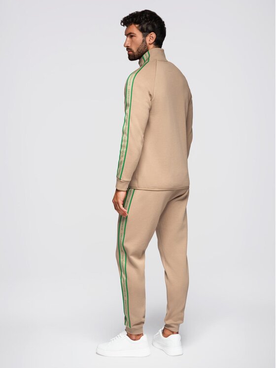 Ombre Ombre Komplet dresowy Z113 Brązowy Regular Fit