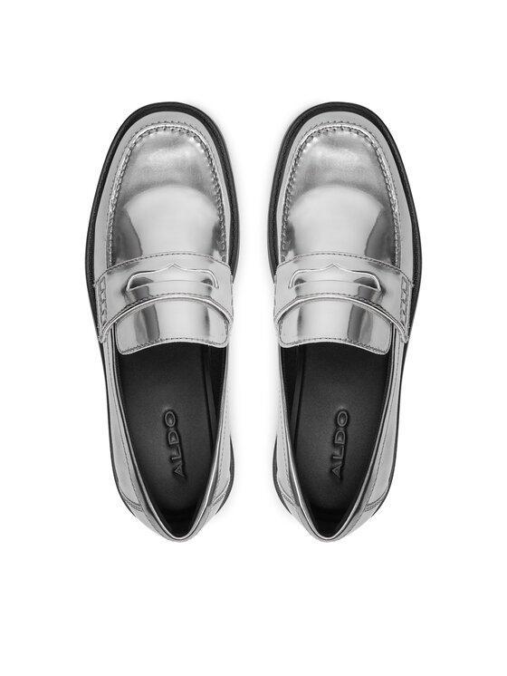 Aldo Aldo Loafersy Verima 13838579 Srebrny