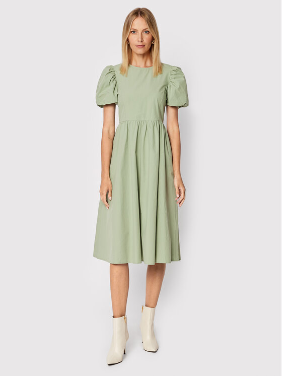 NA-KD Rochie de zi 1018-009374-5310-581 Verde Regular Fit