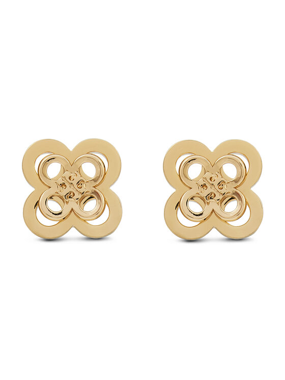 Zdjęcia - Kolczyki Tory Burch  Kira Clover Stacked Stud 153719 Złoty 