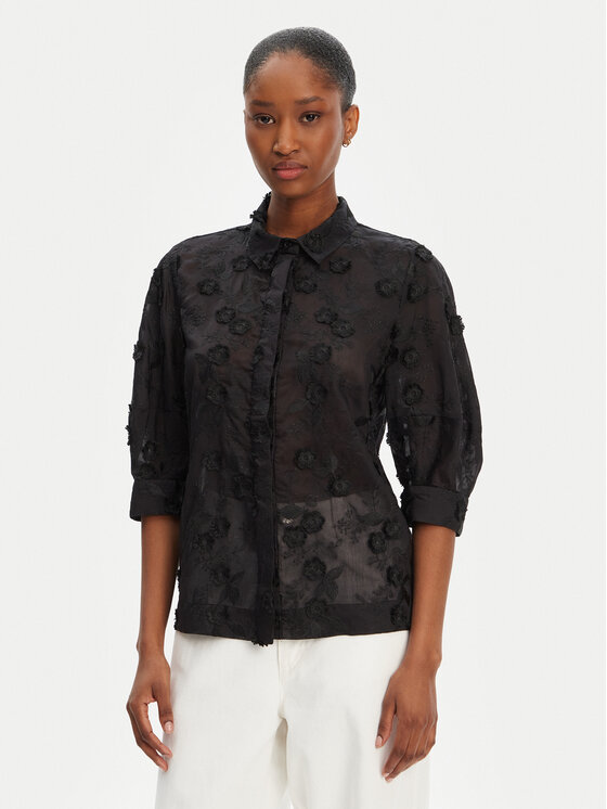 Munthe Munthe Košile Pust 252101725225 Černá Regular Fit