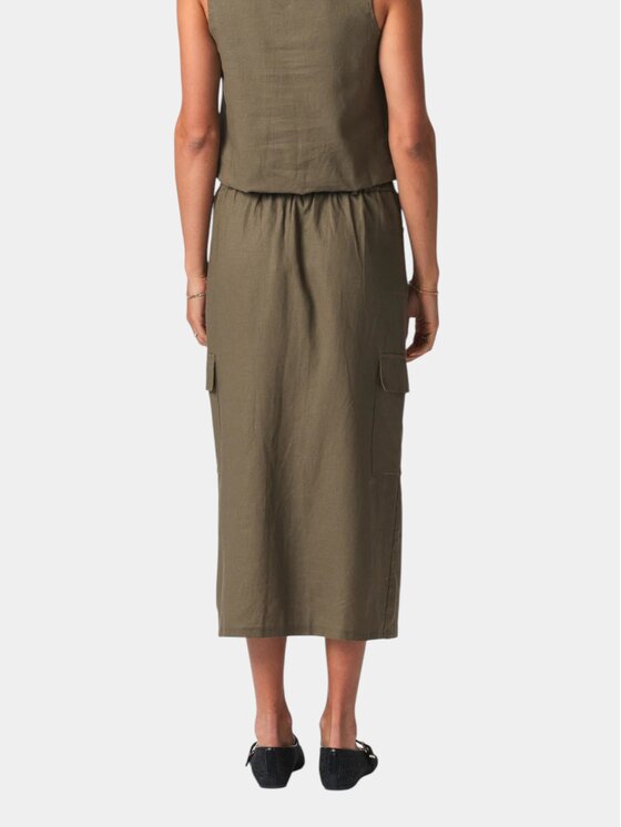 TeeShoppen TeeShoppen Spódnica 'Basic Collection' Zielony Regular Fit