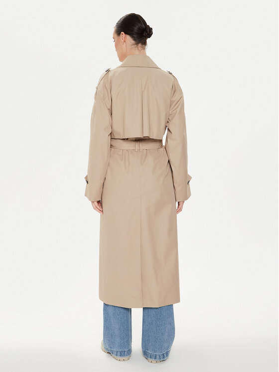 Tommy Hilfiger Tommy Hilfiger Trench WW0WW43336 Bej Oversize