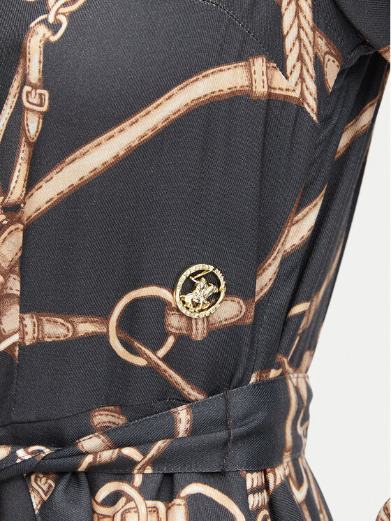 Beverly Hills Polo Club Beverly Hills Polo Club Ikdienas kleita L3656-HR Melns Regular Fit
