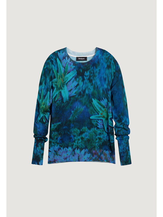 Desigual Desigual Пуловер Suecia 26SWJF36 Син Regular Fit
